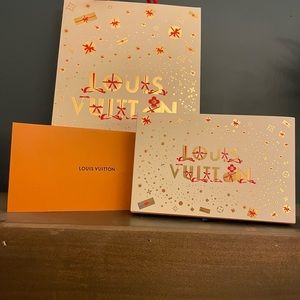 Louis Vuitton shopping bag, box and dust bag